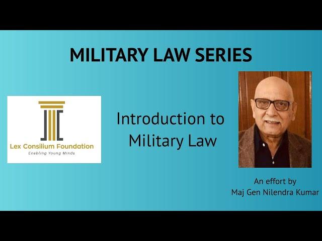 Military Law - Session 34 (Armed Forces Special Powers Act, 1958)
