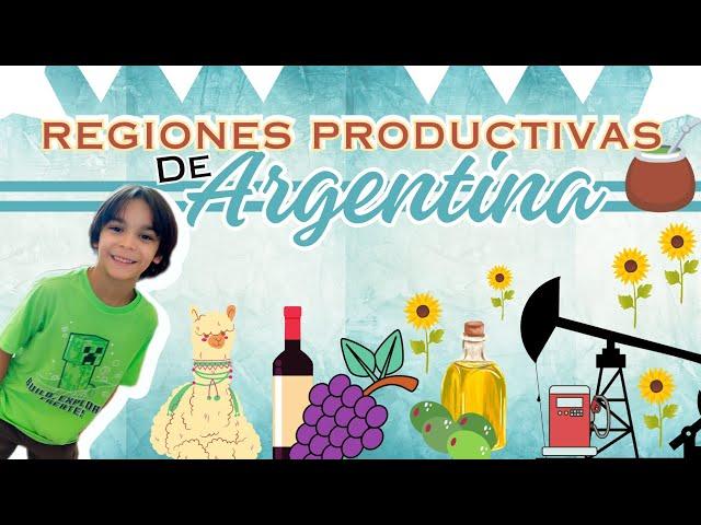 Provincias PRODUCTIVAS  de Argentina para niños