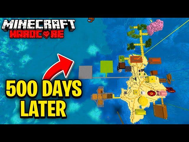 I Survived 500 Days on a SURVIVAL ISLAND in 1.20 Hardcore Minecraft