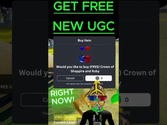 [Free Limited UGC] Crown of Sapphire and Ruby in HOLD "E" ON LAMBO FOR UGC! #roblox #free #ugc #fyp