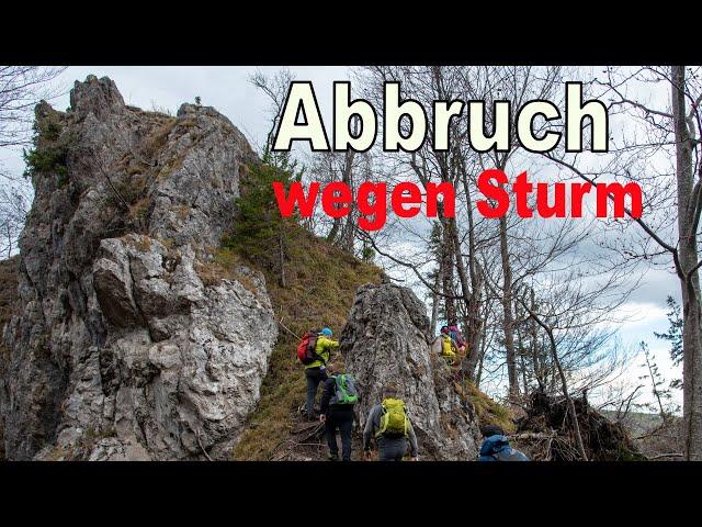 Abbruch wegen Sturm am Beilstein