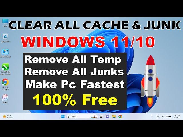 How to Clear ALL CACHE JUNK & TEMP Files From Windows 11 | Make Pc Faster 100%