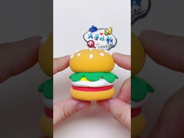 Burger+egg for kids #clay #clayart #kids #shorts #beginner #claytutorials