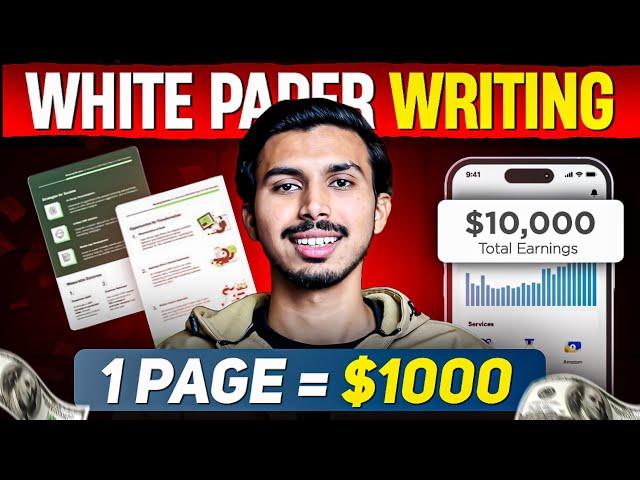 Earn $10,000 by Writing A White Paper | Content Writing Jobs Work from Home 2025