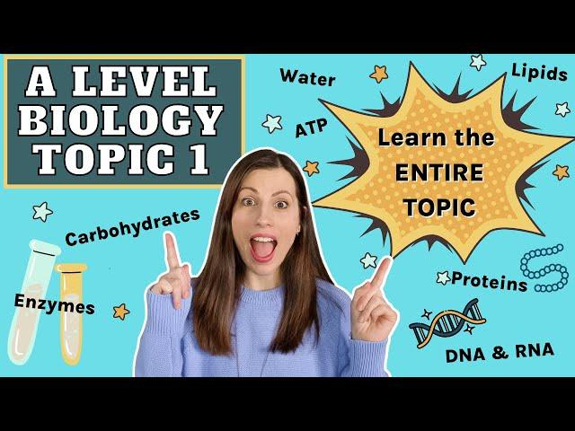 A level Biological Molecules - Learn the ENTIRE topic in this video.  AQA A level Biology Revision