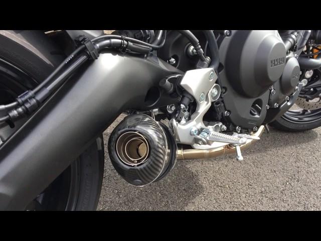 XSR900 Black Widow Exhaust with Vcyclenut Flash and DB Killer in