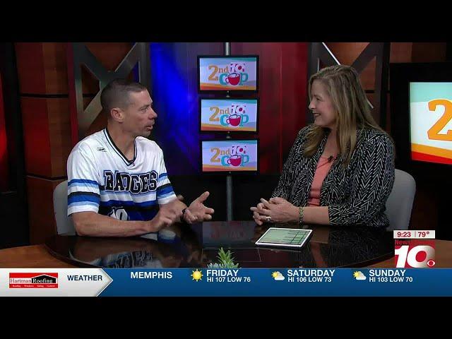 2ND CUP: Sgt. Toby Hudson getting ready for the Boots and Badges Charity Softball Game