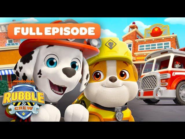 Rubble Helps PAW Patrol Marshall Build a Fire Station!  w/ Motor | FULL EPISODE | Rubble & Crew