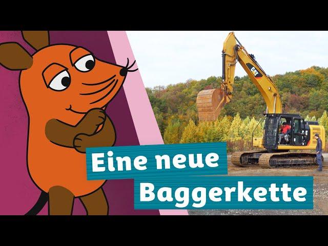 Wie werden die Ketten bei einem Bagger gewechselt? | Die Maus | WDR