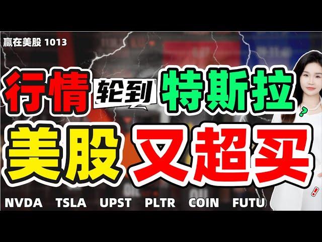 股票|美股|美股分析|行情轮到特斯拉？美股又超买了！#NVDA#TSLA#UPST#PLTR#COIN#FUTU