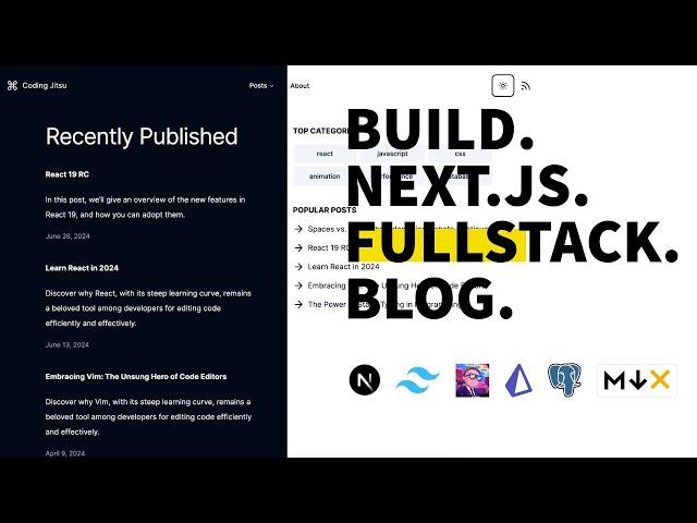 Building Next.js Fullstack Blog with TypeScript, Shadcn/ui, MDX, Prisma and Vercel Postgres.