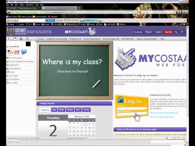 How to self enrol your courses in COSTAATT eclassroom