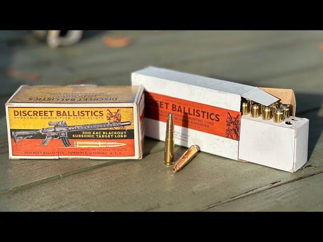 Discreet Ballistics 300 BLk Ammo Test (Sub MOA subsonic hunting bullets)