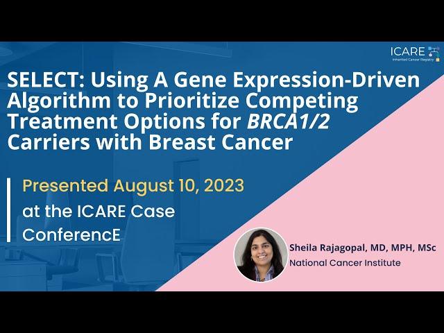 Gene Expression Algorithm for Prioritizing Treatment Options in BRCA1/2 Carriers with Breast Cancer