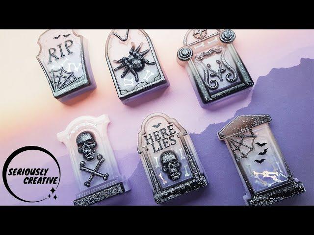 Watch Me Resin #64 | Halloween Spooky Tombstone Magnets and Skeleton Heart | Seriously Creative