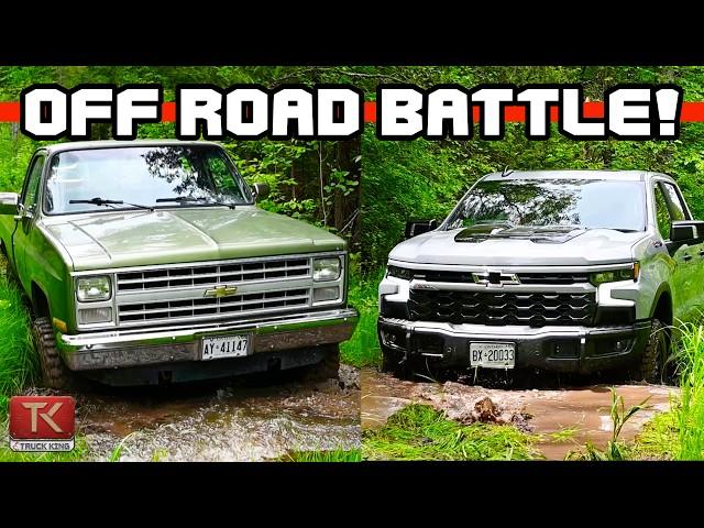 New Chevy VS Old Chevy! Can a Silverado Bison Keep Up With Big Green (AKA a 1985 Chevy K10)?