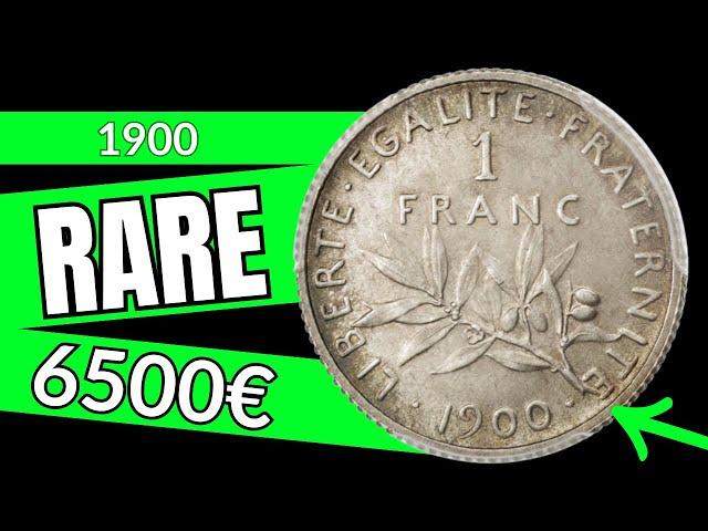 Pièce RARE de 1 FRANC SEMEUSE en ARGENT 1900