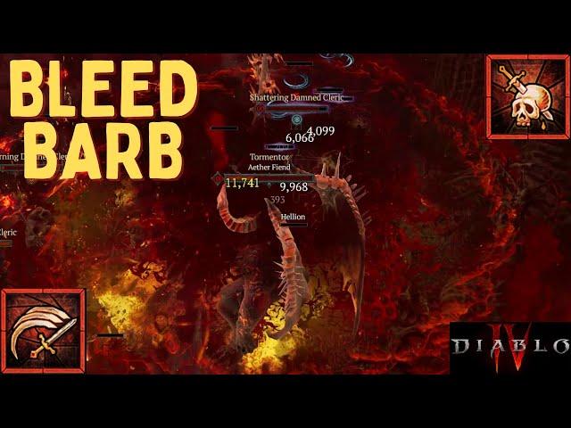 Diablo 4 - Season 5 Rend Rupture Fields of Crimson Barbarian Build & Infernal Horde Clear