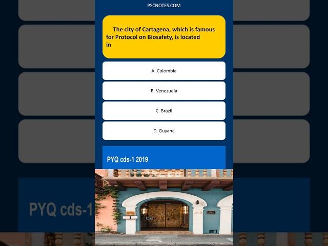 The city of Cartagena, which is famous for Protocol on Biosafety, is located in