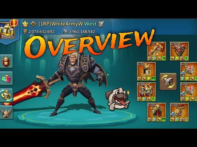 Lords Mobile - WhiteArmyW account overview! ONE OF THE STRONGEST IN GAME. 5 EMPEROR PIECES