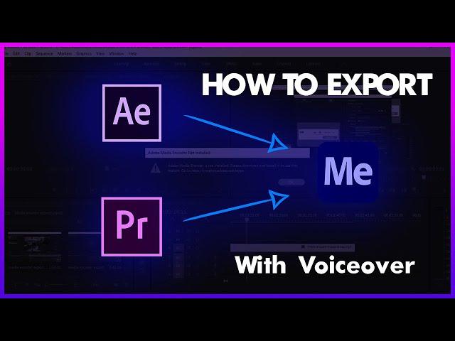 How To Export Premiere Pro / After Effects Projects To Media encoder | Render In Media encoder