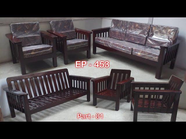 Solid wood sofa set | wooden sofa set | EP.453 | P-81 | sri maari furnitures | mari furniture | mari