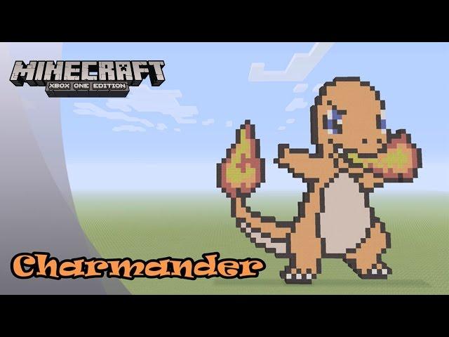 Minecraft: Pixel Art Tutorial and Showcase: Charmander (Pokemon)