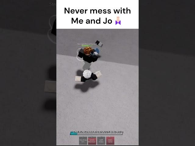 Never mess with me and Jo #exploit #roblox #gojo #thestrongestbattlegrounds #script #hack