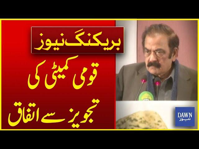 Rana Sana Agrees With The Proposal Of Saad Rafiq's National Committee | Breaking News | Dawn News