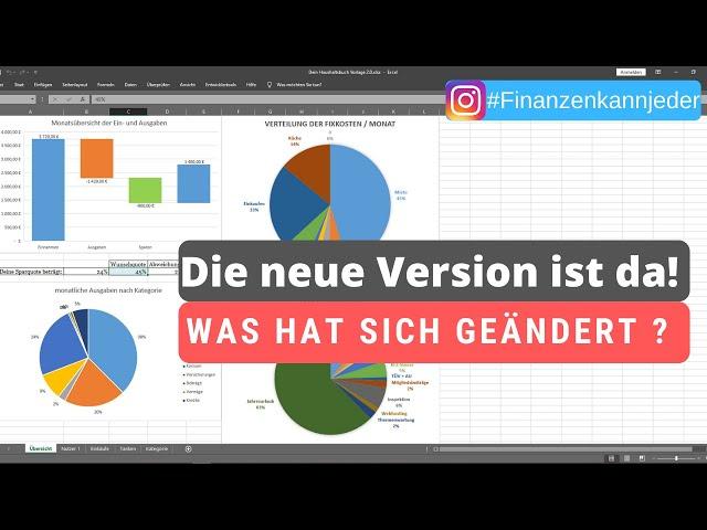 Dein eigenes Excel  Haushaltsbuch | Finanzen kann jeder | Geld sparen & investieren