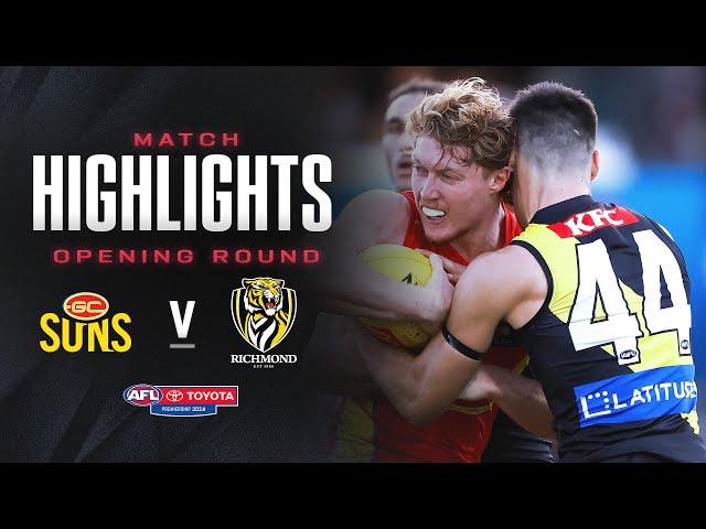 Gold Coast Suns v Richmond Highlights | Opening Round, 2024 | AFL