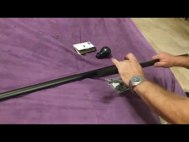 How to assemble Walmart Mainstays 30 - 84 in. decorative curtain rod- in 46 seconds