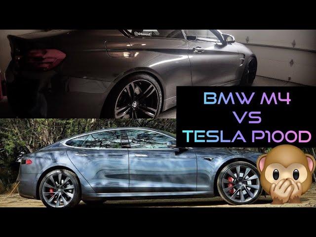 BMW M4 vs Tesla P100d vs jeep trackhawk (Mexico Runs)