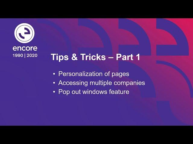 Dynamics 365 Business Central | Tips & Tricks Part 1