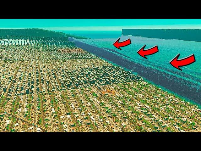 Can a MEGA CITY stop a MEGA TSUNAMI in Cities Skylines?