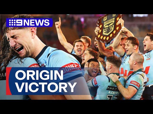 Blues end heartache streak with State of Origin decider victory | 9 News Australia