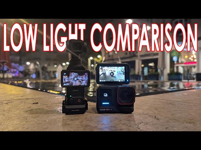 Low light comparison between DJI Osmo Pocket 3 vs INSTA360 Ace Pro 2