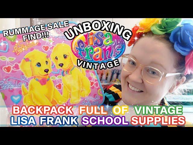 VINTAGE LISA FRANK BACKPACK UNBOXING | RUMMAGE SALE FIND | RETRO REVIEW!!!