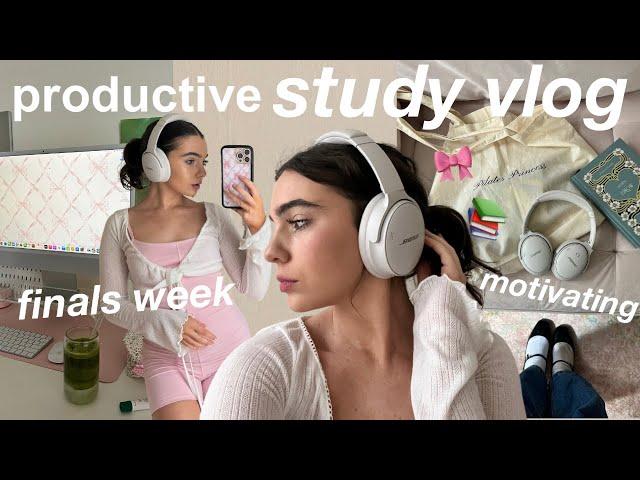 STUDY VLOGhow I stay motivated & organized during finals week (as a procrastinator)