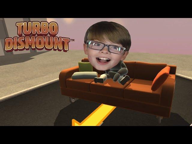 FALLING OFF A CLIFF ON A SOFA! Turbo Dismount | Steam Game