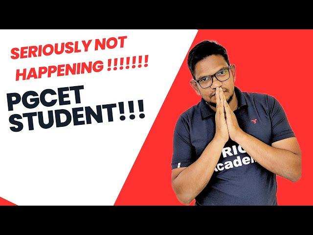 PGCET 2024 update | Admission Process | Seriously not Happening !!!!!!! #pgcet2024