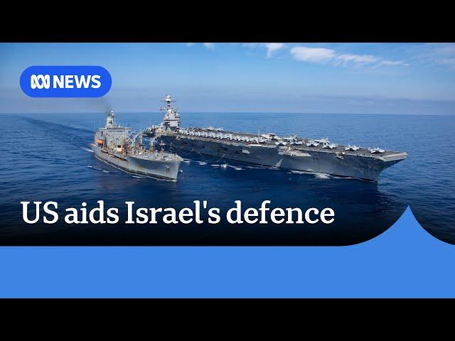 US military intercepts Iranian missiles in defence of Israel | ABC News