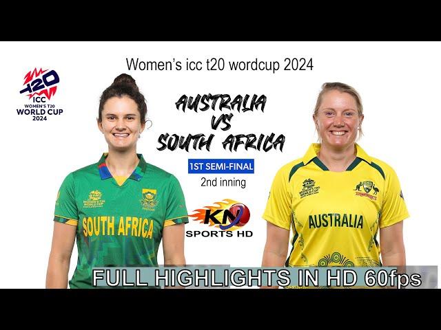 AUS-W VS SA-W icc women t20, 2024 highlights part i, 1st Inning HD 60fps