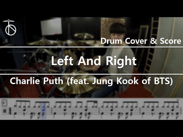 Charlie Puth - Left And Right (feat. Jung Kook of BTS) Drum Cover,Drum Sheet,Score,Tutorial.Lesson