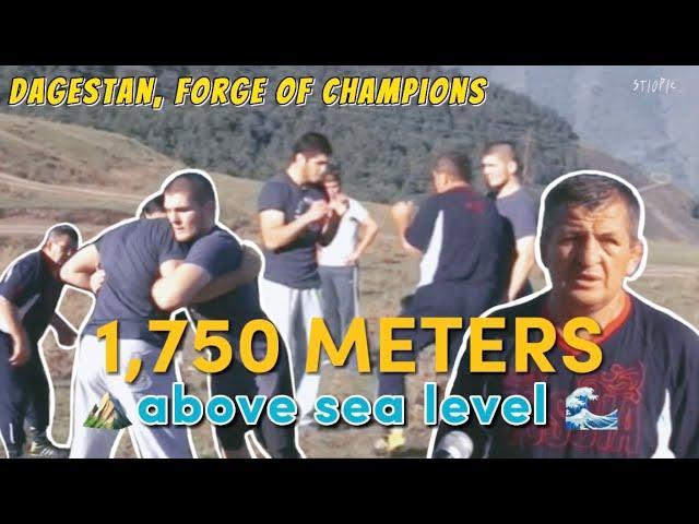 Islam Makhachev mountain training 1,750 meters above sea level w/ Khabib and Coach Abdulmanap