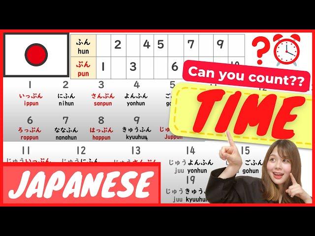 【Time】Telling Time ふん(fun), ぷん(pun)｜Japanese vocabulary