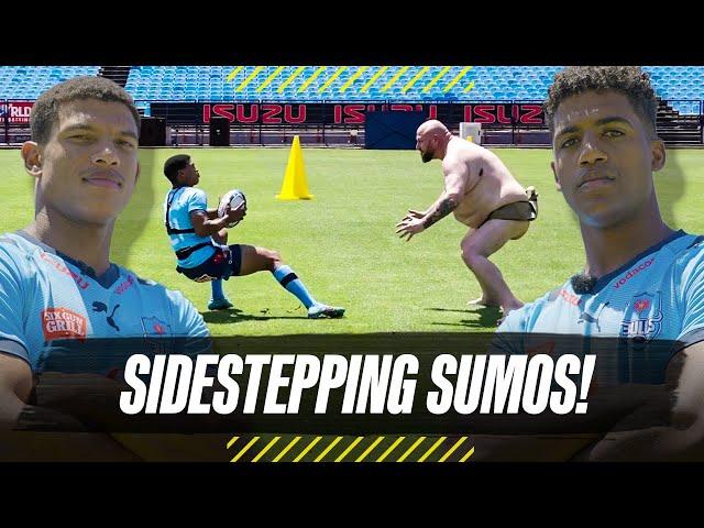 Springboks vs Sumos in the ULTIMATE Sidestepping Challenge!