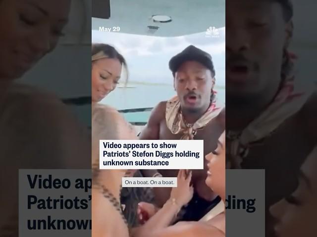 Video appears to show Patriots' Stefon Diggs holding unknown substance