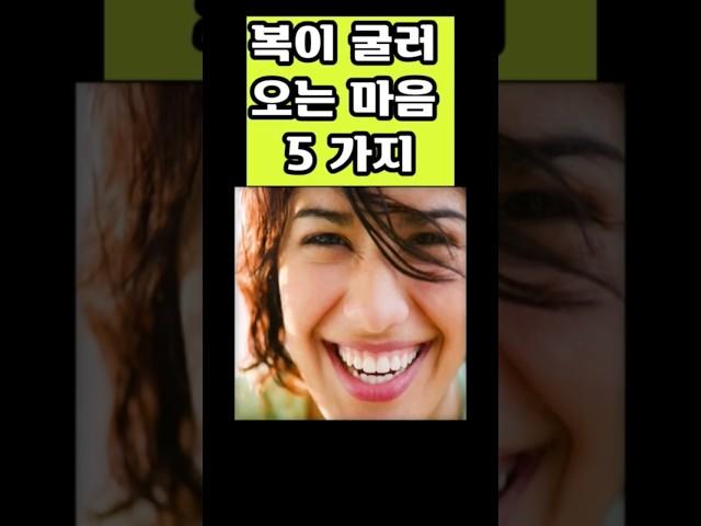 복이 굴러 오는 마음 5가지 #명언 #좋은글 #격언 #지혜 #짧은글 #동기부여 #인생조언