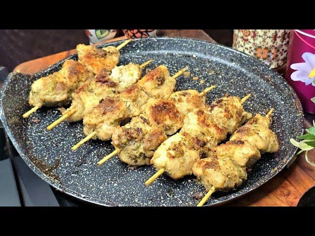 white chicken tikka malai chicken boti /chicken malai tikka recipe/tawa chicken malai boti #ramadan